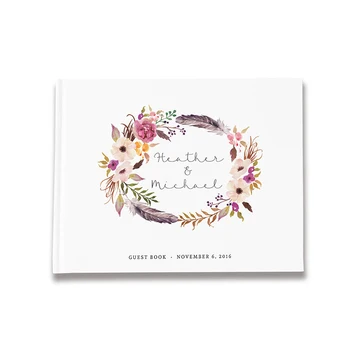 

Boho Wedding Guest Book Alternatives Custom Bridal Shower Guest Book Wedding Forest Wedding Guestbook Color Choices Available