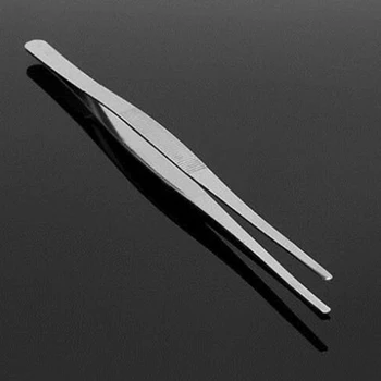 

Long Barbecue Food Tong Stainless Steel Straight Tweezer Toothed Tweezer Home Medical Garden Kitchen BBQ Tool 8 Sizes