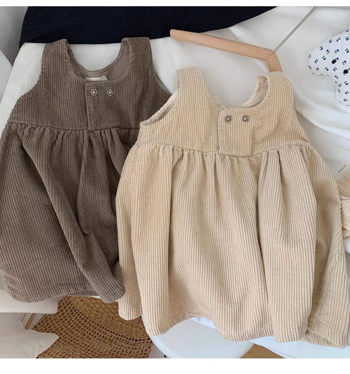 baby girl skirt Korean autumn baby kids girls vest dress foreign style corduroy dress children girls solid loose cotton casual dress P4 314 beautiful baby girl skirt