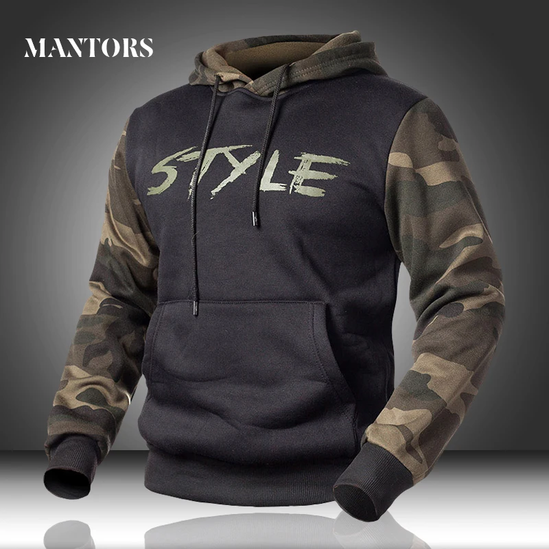 Men Hoodies Clothing Sweatshirts Pullover Fleece Military Camouflage Mens Sportswear