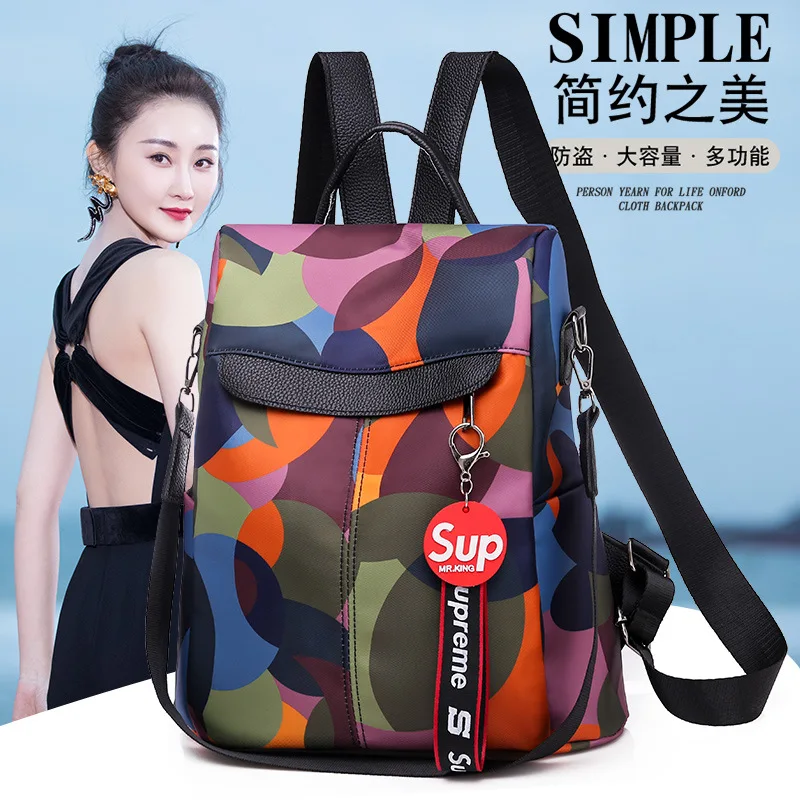 

2019 New Style Backpack Fashion Oxford Cloth Large-capacity Backpack Simple Anti-Theft Printed Backpack