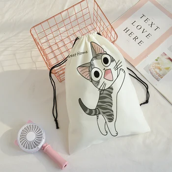 

Crowdale Women geometric Backpack cat cups printing softback women speed pocket mochila drawstring bag christmas bag 32cmx40cm