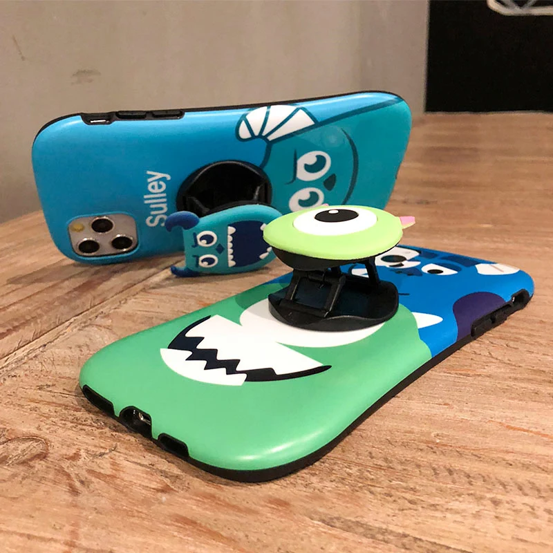 Мягкий чехол для iphone 11 pro с мультяшным медведем кроликом маргариткой, милый чехол с монстрами из зоопарка+ подставка для iphone XS max XR X 6 7 8 plus