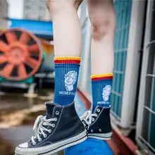 Милые женские носки с мультяшным принтом на Рождество, повседневный принт с буквами, дышащий материал, впитывающий влагу, дезодорант, эластичные спортивные носки