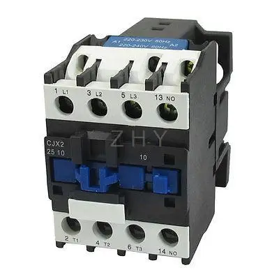 

CJX2-2510 220-240V 50/60Hz 3Poles 1NO Overload Protection AC Contactor