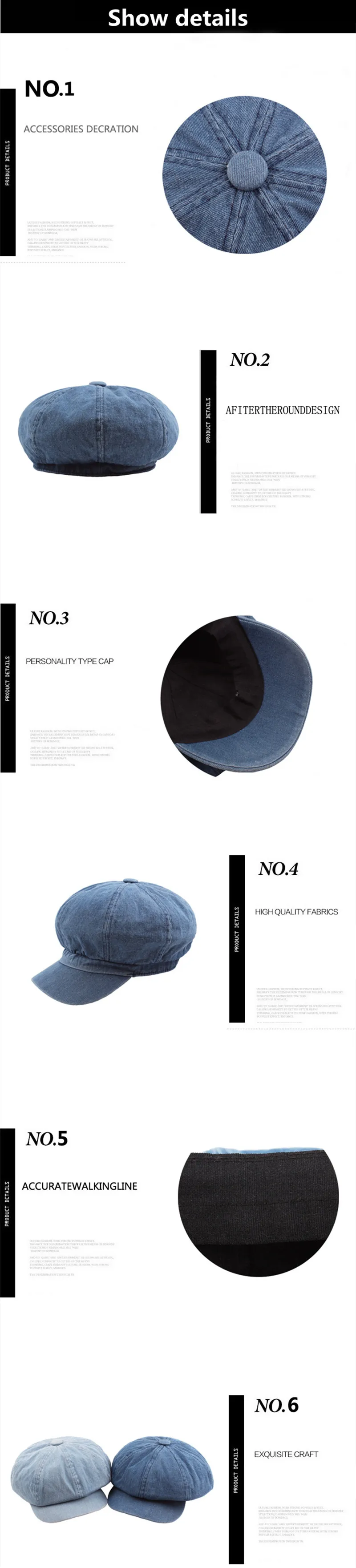 SILOQIN женская зимняя шапка осенние потертые джинсовые шляпы для газетчика Snapback женские брендовые простые Восьмиугольные кепки художника шапки для отдыха