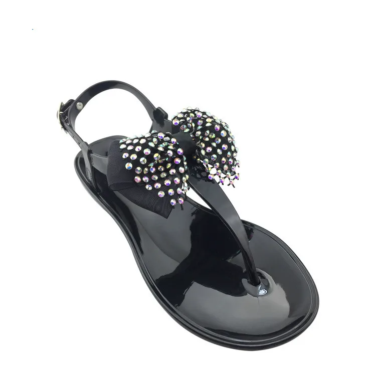 Sandalias de verano con lazo de diamante multicolor para zapatos resistentes al desgaste, informales, impermeables, a la moda, para - AliExpress Calzado