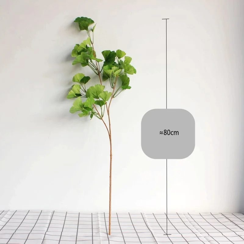 Simulation Plant Ginkgo Leaf Fake Flower Artificial Leaf Home Garden Decoration Wedding False Flower
