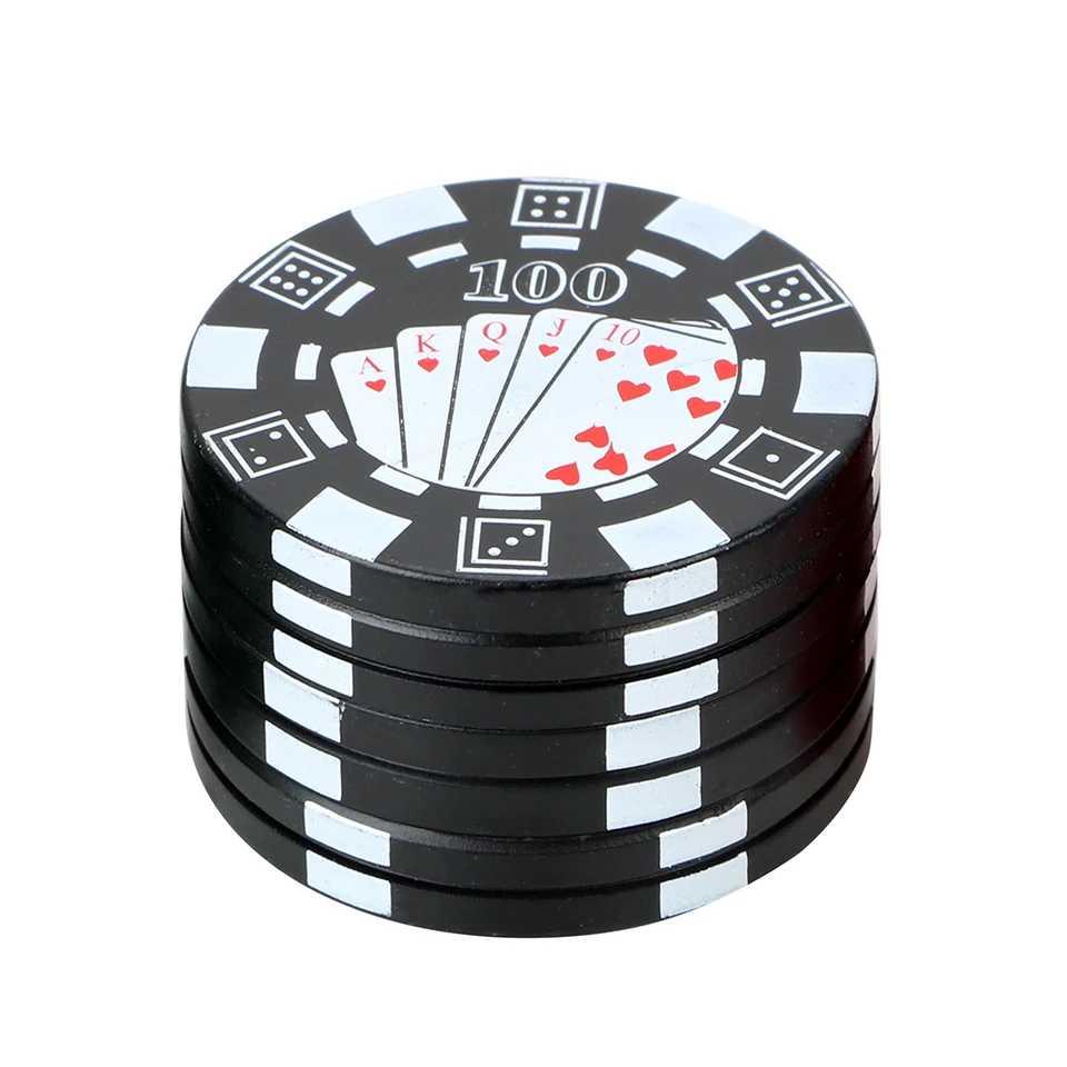 Spice Grinder Poker Chip Style Herb Cutter