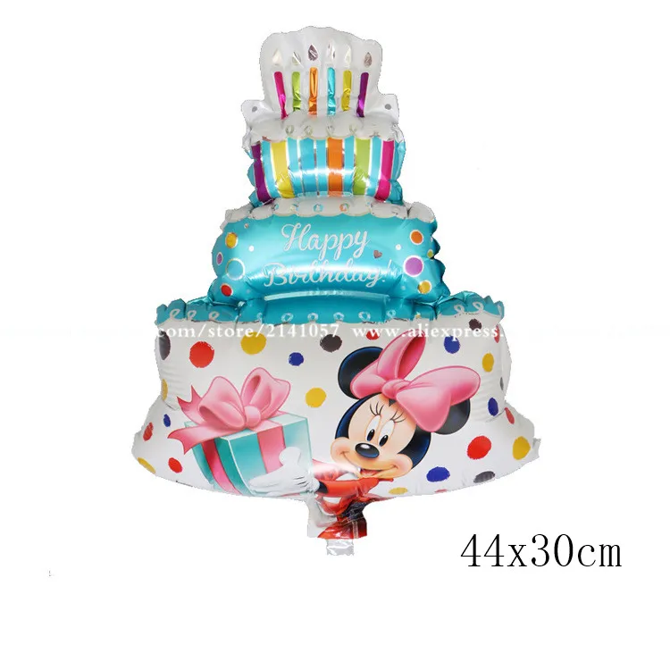 Cake blue 112 см гигантские фольгированные шары с Микки и Минни Маус, воздушные шары с героями мультфильмов для дня рождения, Детские вечерние шары, игрушки, украшения - Цвет: Cake blue