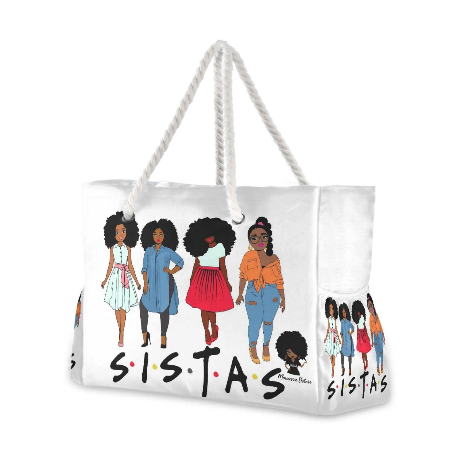 New Fashion Folding Women Big Size Handbag Tote Ladies Casual Afro Girls Black Women Print Shoulder Bag Beach Bolsa Feminina| | - AliExpress