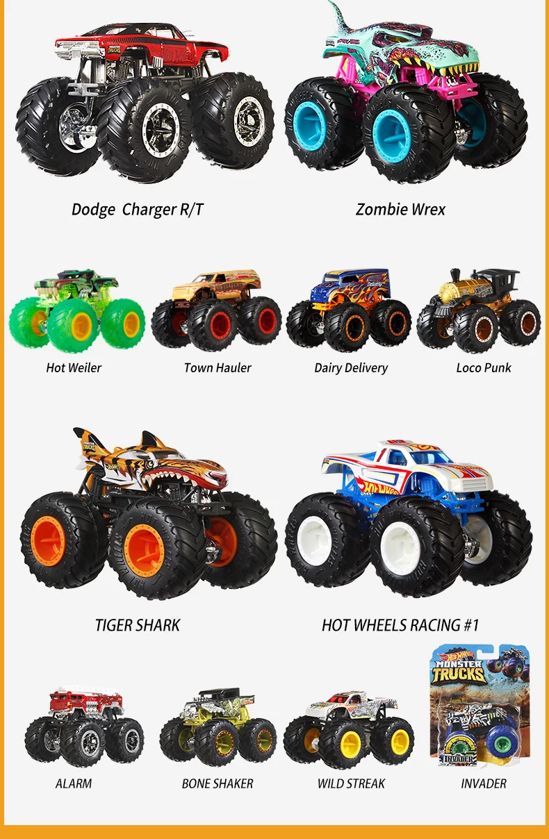 Hot Wheels треки литые под давлением 1: 64 автомобиль игрушки коллекция Monster Trucks ассортимент металлические Машинки Игрушки для мальчиков для детей Подарки для детей