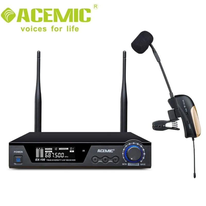 True Diversity Professional Wireless Saxophone Microphone Acemic Ex100