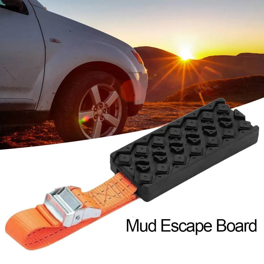 

1pcs Durable Anti-skid Chains Straps Pu Anti-skid Car Tire Traction Emergency Sand Bag Mud Blocks With Wheels A0N4