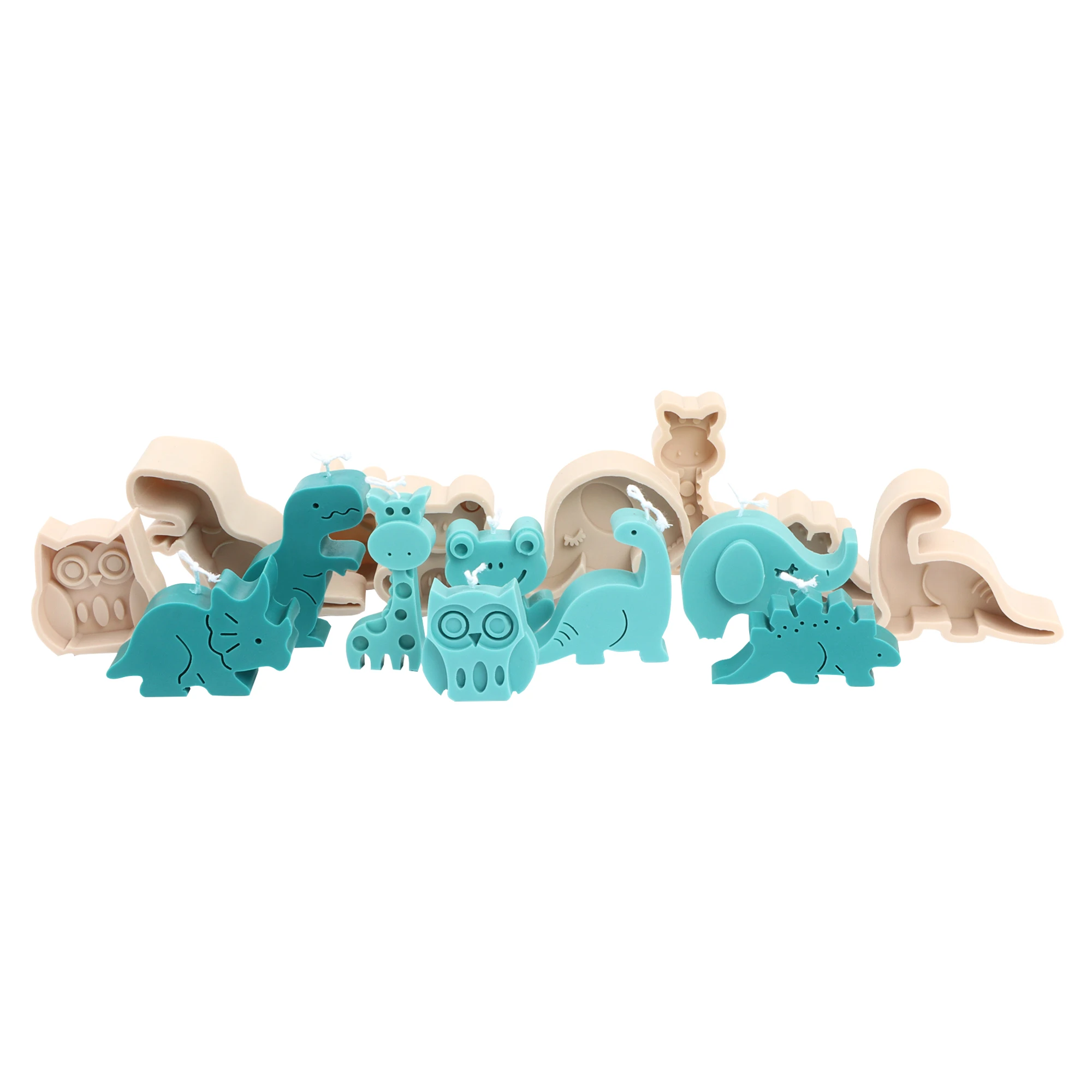 Soap Mould Tool Various Animal Shapes Sugar Craft Muffin Biscuit Bread Pudding Deesert Pan For Kids DIY Silicone Candle Mold soap mould