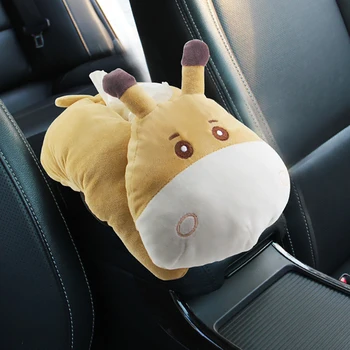 

New High Quality Car Armrest Box Tissue Box Creative Cartoon Cute Car Tissue Holder Paper Towel Storage Case Organizer