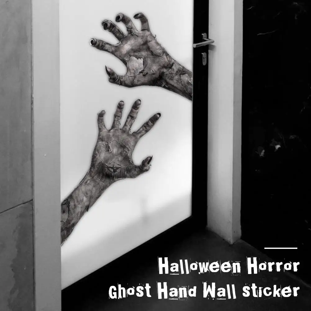 

Creative Ghost Hand Halloween Wall Sticker Horror Glass Window Living Room Bedroom Door Toilet Wall Stickers Party Decoration