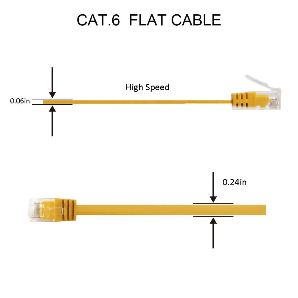 Плоский Кабель Cat 6 Ethernet быстрее чем Cat5e/Cat5 плоская интернет сеть сетевой патч корд