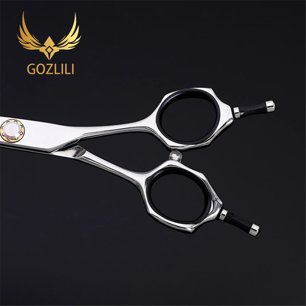 GOZLILI Japanese 5.5inch 440C Hair Scissors Professional Scissors With Big Bearing Screw Hair Cutting And Thinning Scissors Tool (4)