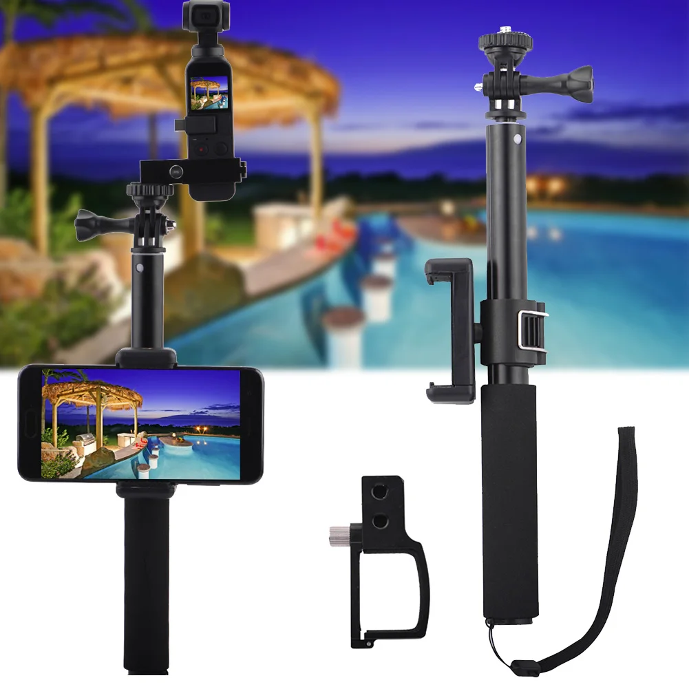 Newly 2pcs/set Outdoor Selfie Stick Mount Bracket Gimbal Extension