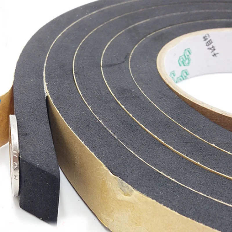 Anti-collision seal strip 0.5-10mm thick EVA sponge foam rubber single side tape adhesive sealing strips adhesive seal strip