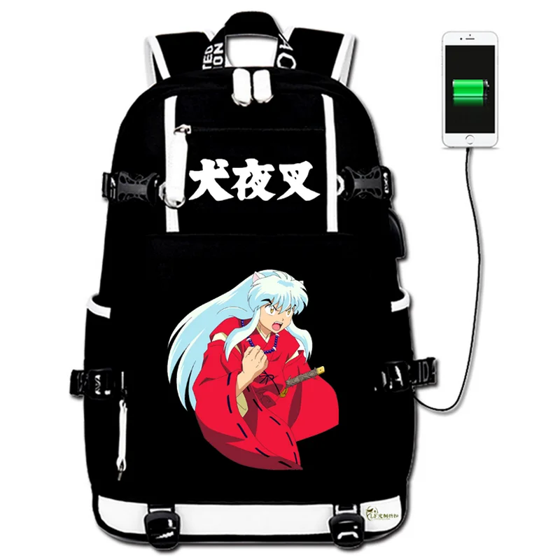 Inuyashaバックパックハーフモンスターデイパックアニメプリントスクールバッグ漫画リュックサックサッチェルスクールバッグコンピューターデイパック バックパック Aliexpress