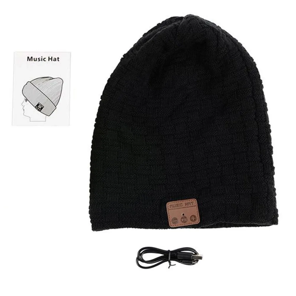 Новый стиль, зимняя теплая шапка, беспроводная Bluetooth гарнитура, головные уборы, Bluetooth наушники, умная шапка, динамик, микрофон, шапки с Bluetooth