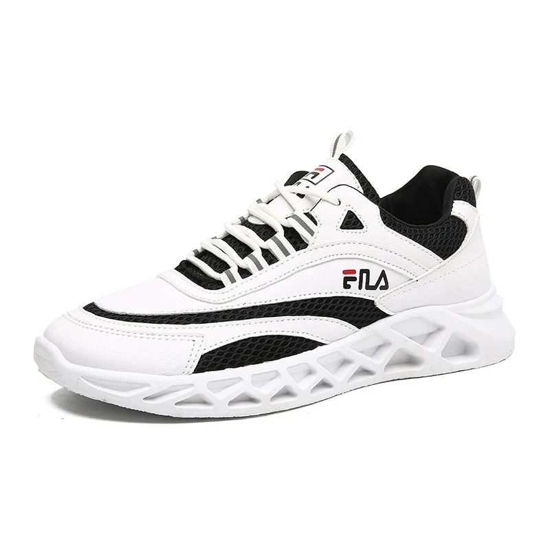 

HAERSHUOA Men Lightweight Blade Running Shoes Shockproof Lack Up Breathable Male Sneakers H0eight Increase Walking Gym Shoes Man