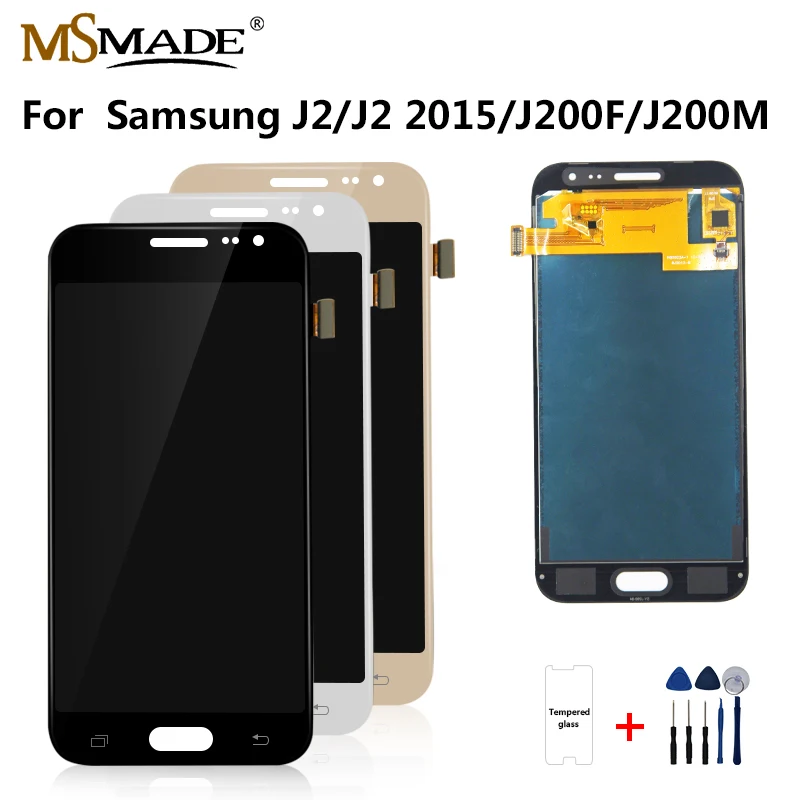 Цена J200 ЖК дисплей для Samsung Galaxy J2 2015 дисплей J200F J200M J200H J200Y ЖК дисплей с сенсорным экраном дигитайзер Запасные части