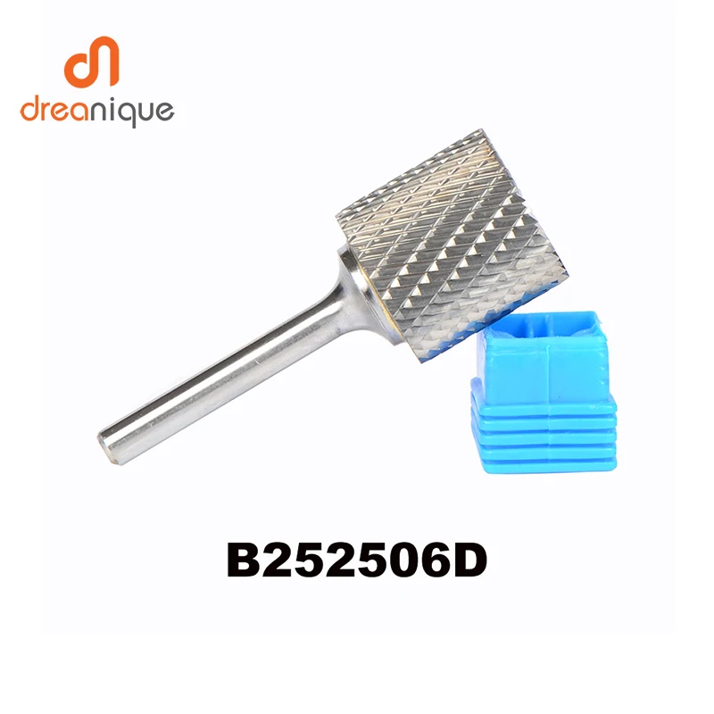 1pc B252506 cylinder with end cut 25*25mm carbide rotary burr file cutter grinding and abrasive tools milling bits | Инструменты