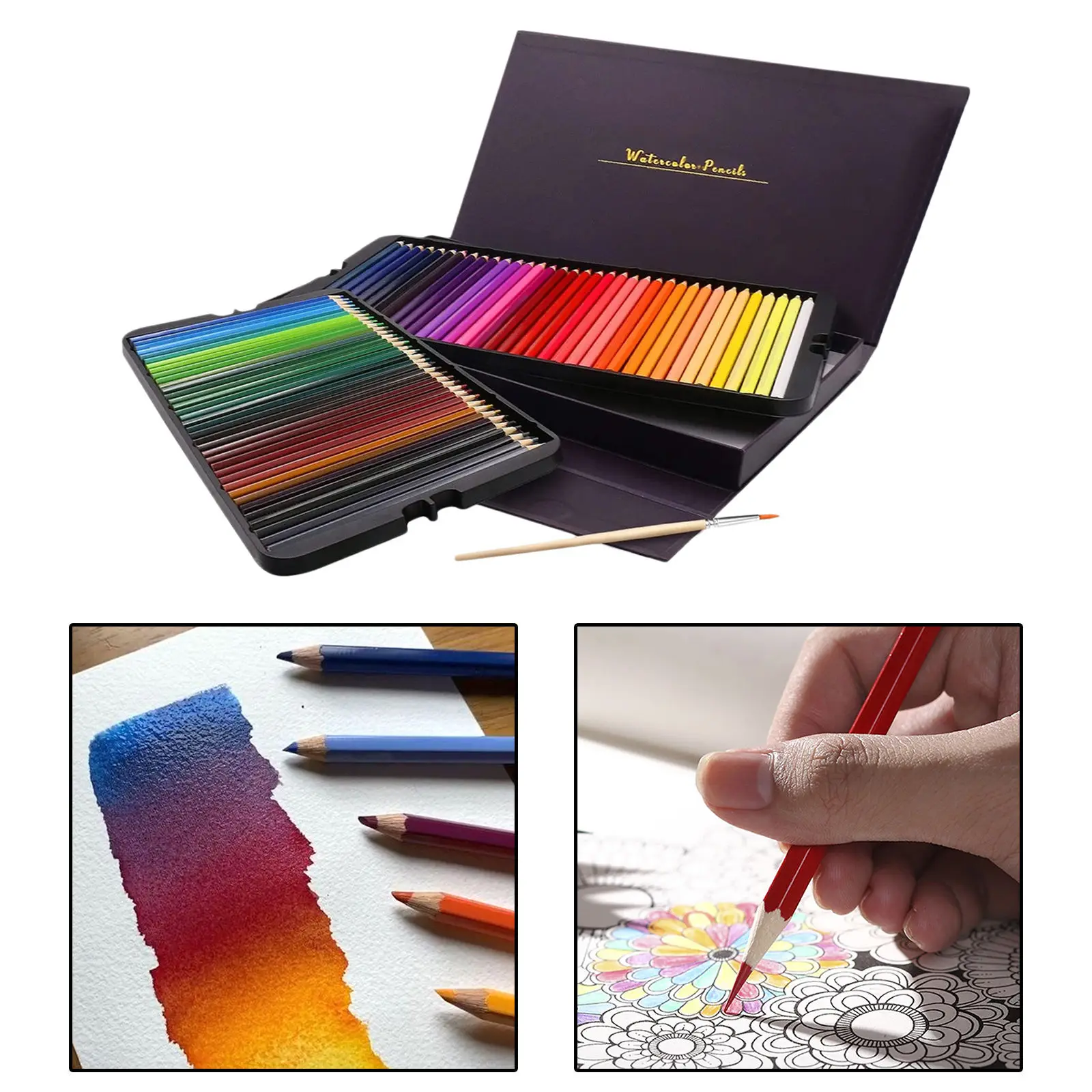 72 Watercolor Pencils Premium Professional Art Drawing for Artists Coloring Books Sketching Blending | Канцтовары для офиса и
