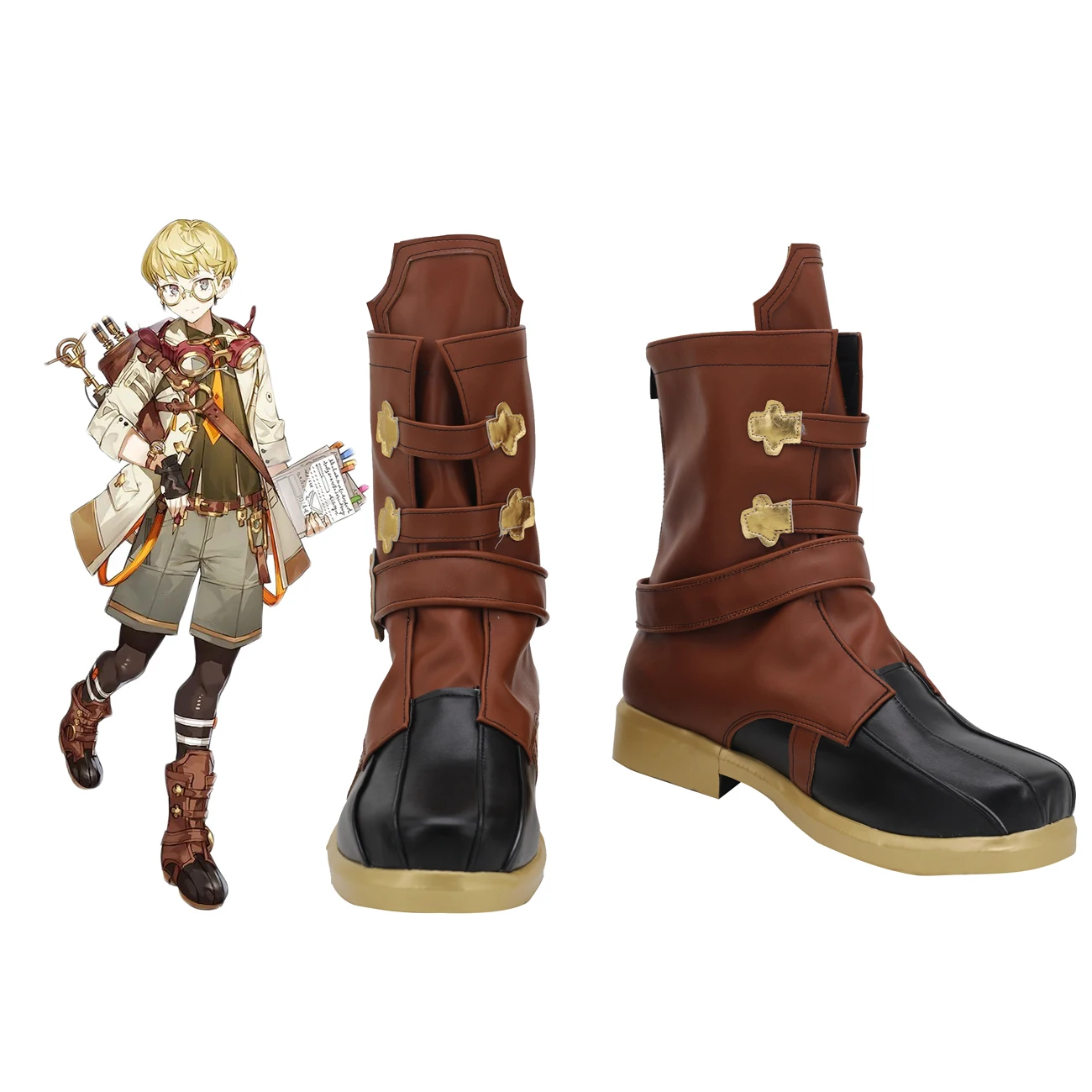 

Tao Mongarten Shoes Cosplay Atelier Ryza 2: Lost Legends & the Secret Fairy Tao Mongarten Cosplay Boots Brown Shoes