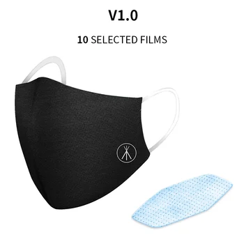 

2PCS Cotton Dustproof Protective Mask Activated Carbon Filter Windproof And Flu Mask Equivalent With 10 Filters Y