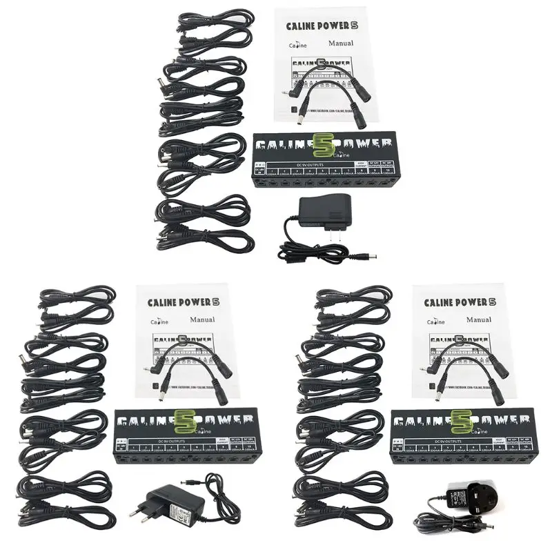 

Caline CP-05 Power Supply 10 Output Power for 9V, 12V or 18V Guitar Effect Pedal