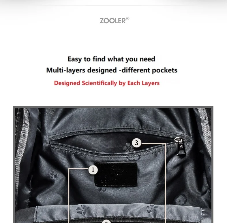 ZOOLER 100% Full COW leather backpack Women Genuine Leather Bags  School Girl Skin Backpacks сумка женская 2022 Travel Bolsa