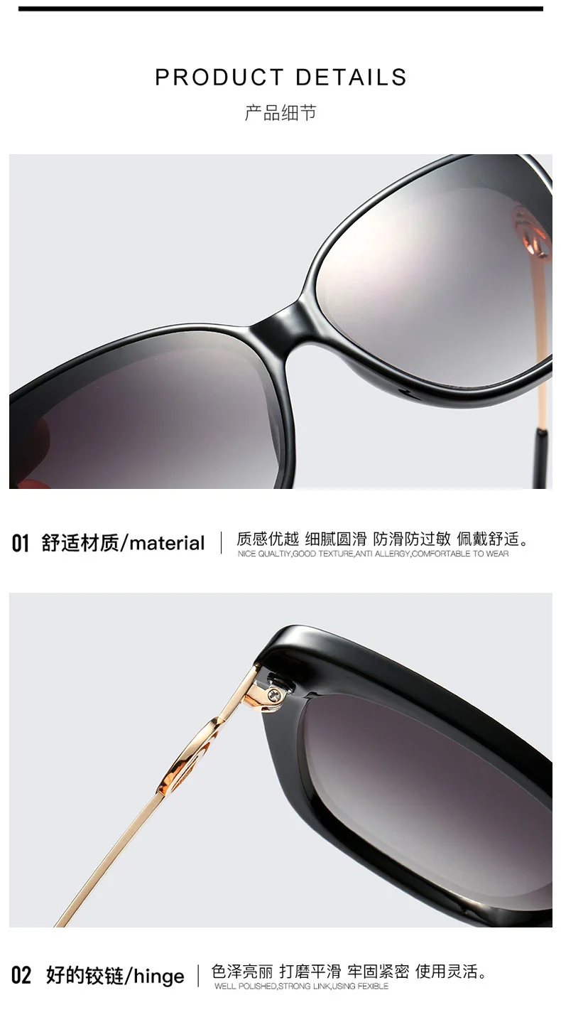 Sunglasses Women Vintage Retro Flat Top Oversized Sun Glasses cat Pilot Luxury Designer Large Black Shades with box FML
