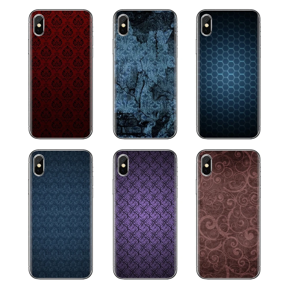 For Huawei G7 G8 P7 P8 P9 P10 P20 P30 Lite Mini Pro P Smart Plus 2017 2018 2019 Transparent TPU Case Cover Textures Dark Pattern |