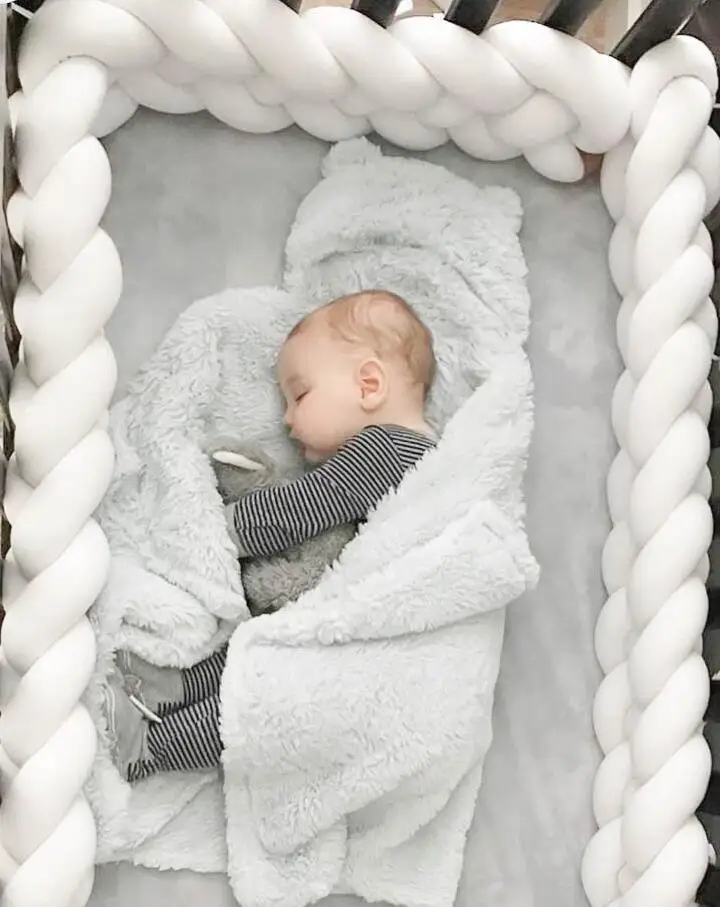 CYSINCOS 1 м 2 м 3 м детская кровать коса узел подушка для младенца Bebe защита для кроватки кроватка декор комнаты