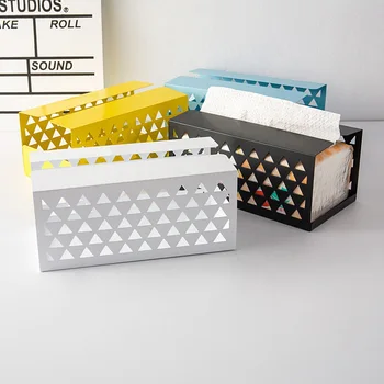 

Multifunctional tissue box living room creative household tissue box European napkin box Nordic storage box coffee table