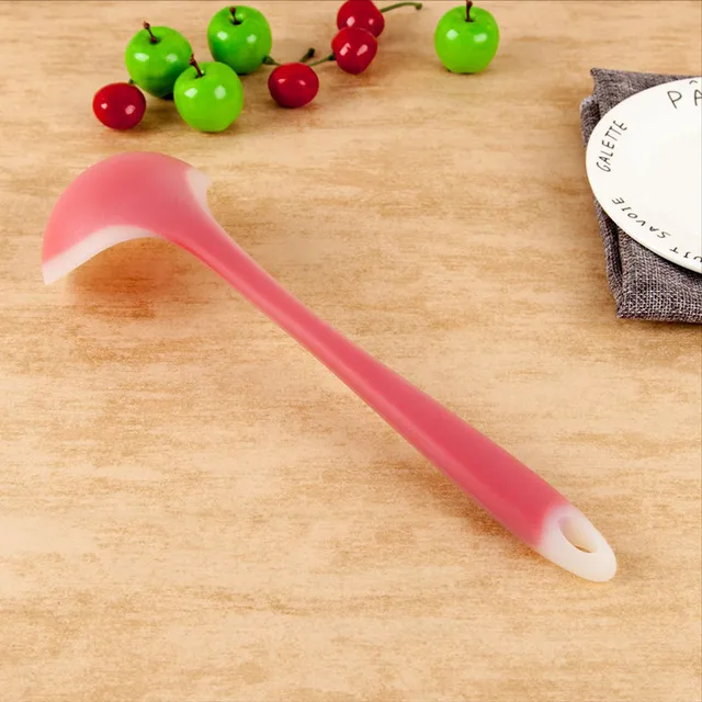 Mestolo in Silicone cucchiai Set di pentole da cucina contenitore per alimenti piatti turistici padella antiaderente con resistenza alle alte Temperature 3
