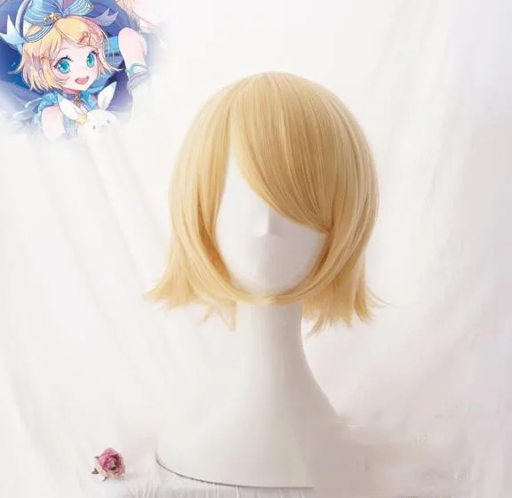Rin Wig Vocaloid Kagamine Len Rin Copslay костюм Великолепная версия костюм моряка костюмы на Хэллоуин костюм для рождественской вечеринки на заказ - Цвет: Rin Wig