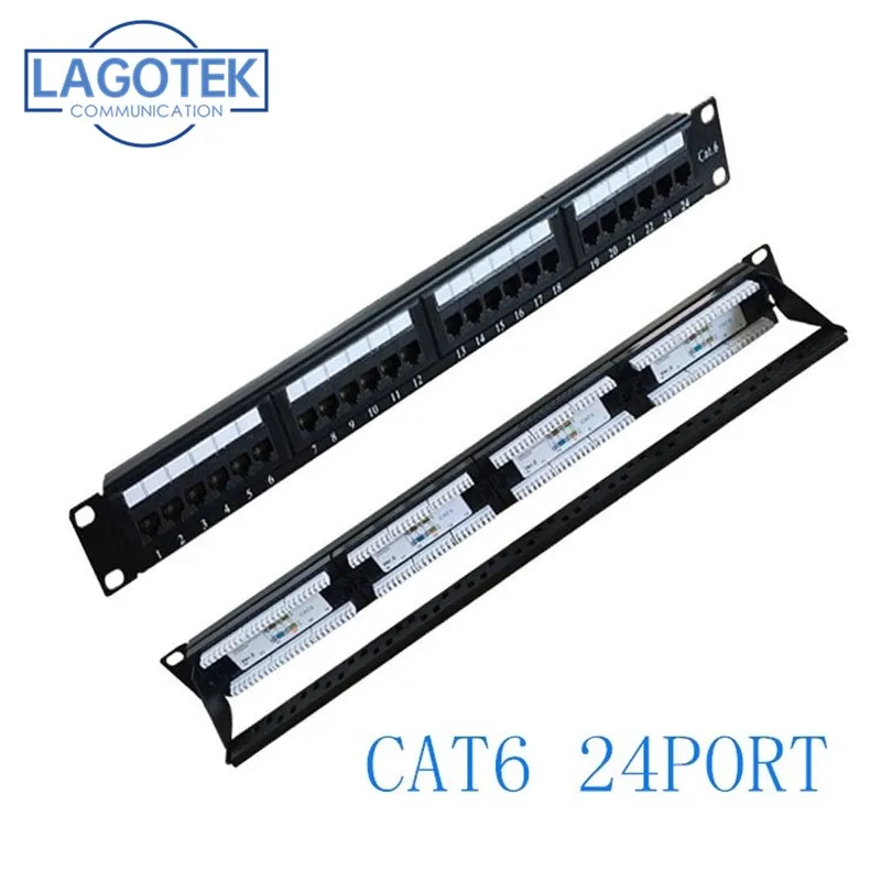 24-Ports-CAT6-UTP-Keystone-Patch-Panel-19-inch-1U-cat6-Cable-Frame ...