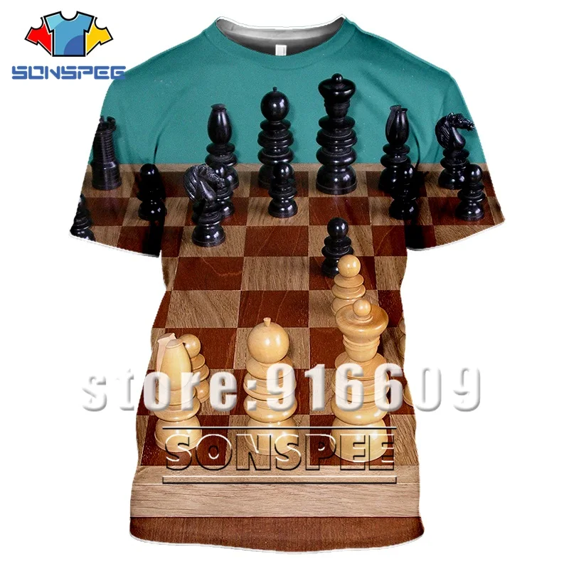 3D Print Chess Board Game Funny T shirts Harajuku T-shirt Men Women Fashion Pieces Tees Streetwear Couple Clothes Gym Clothing (9)