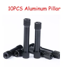

10PCS Aluminum Pillar M3 X 25/26/28/30/32/35mm Double-head Reticulated Matte Screws Column for RC Drone Car Production Part