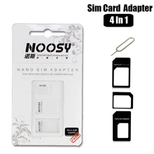 

10pcs 4-In-1 Nano SIM Card Adapter Kit Micro SIM / Standard SIM Card Converter With Steel Pin for iPhone Tablet Mobile Phone