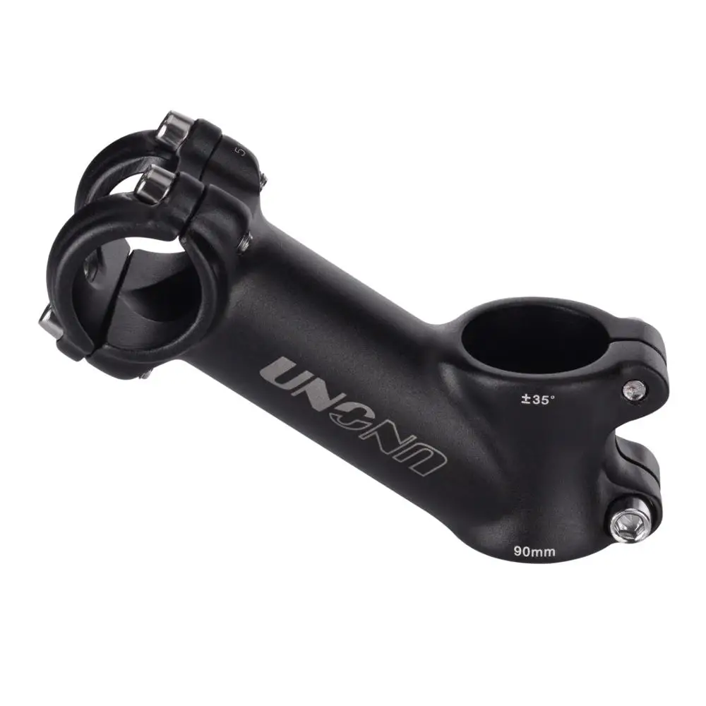 UNO Bike Stem Riser Aluminum Alloy Bicycle Handlebar Stems Black MTB Stem 35 Degree For 25.4/31.8mm Bar MTB Power Bike Parts