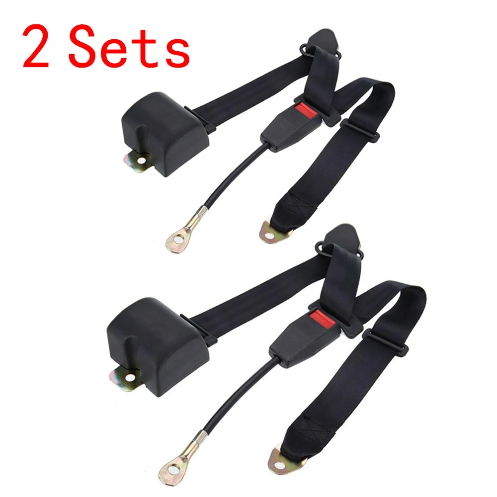 

2 PCS Universal 3 Point Seat Belt Retractable Emergency-locking Adjustable seat Belt for Auto Car Truck Safety Accessories