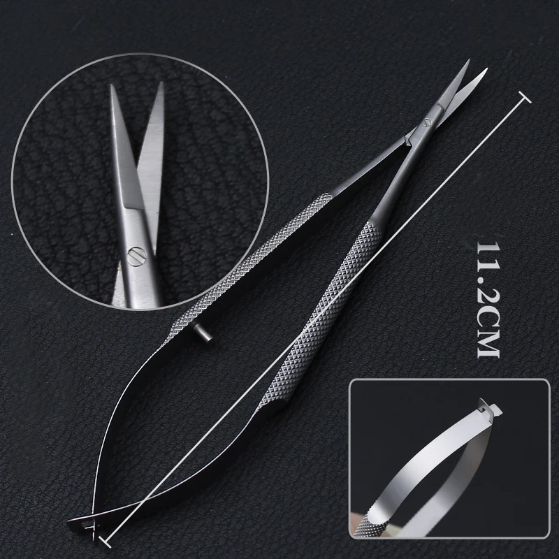 Новый 4 шт./компл. офтальмологических микрохирургических инструменты 12,5 см ножницы + держатели иглы + Пинцет из нержавеющей стали для
