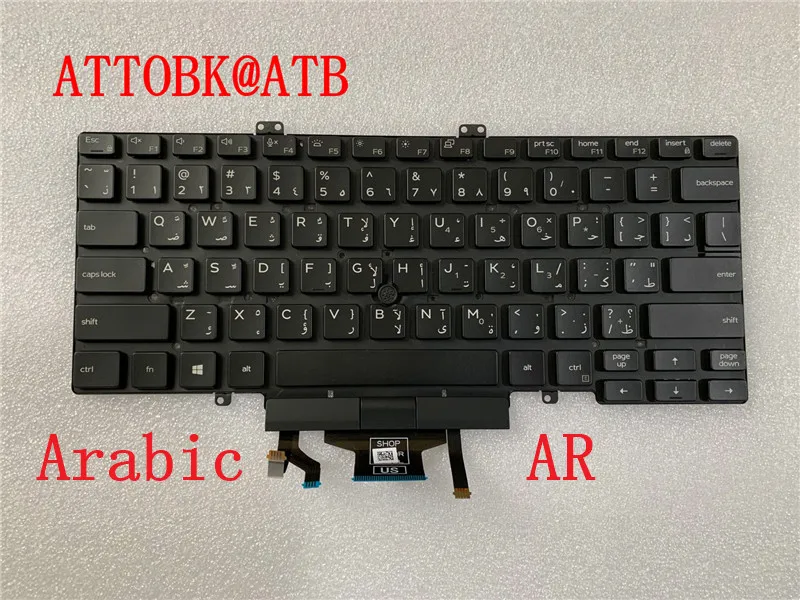 Teclado para Dell Latitude 5400 5401 5410 5411 03c7cj 3c7cj 3j9fc com Teclado Trackpoint Retroiluminado Novo us gr fr sp la ar uk - Imagem 2