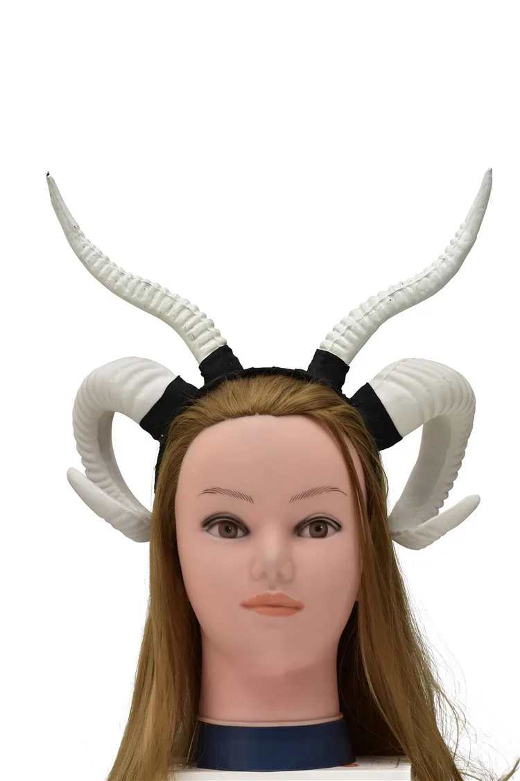Maleficent Дьявол Рога ведьма Готическая Лолита овца Рог повязка на голову Косплей Хэллоуин головные уборы косплей фото реквизит